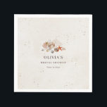 Guardanapo De Papel Ocean Seashells Beach Boho Coastal Bridal Shower<br><div class="desc">This napkin features delicate seashell and coral artwork inspired by the coast. The soft beach color palette creates a relaxed seaside feel that is perfect for a coastal bridal shower or ocean inspired celebration. Ideal for cocktail bars, dessert tables, and drink stations during the party. Personalize the bride’s name and...</div>