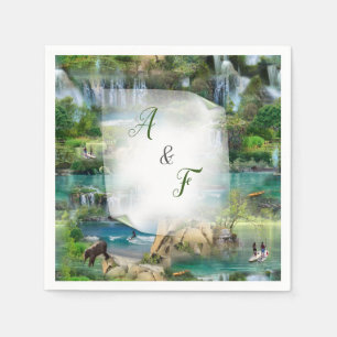 Guardanapo De Papel Oceanos e Rios Mundiais, Lagos e Atividades Esport