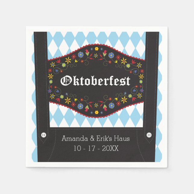 Guardanapo De Papel Octoberfest, Oktoberfest Napkins - Personalizado (Frente)