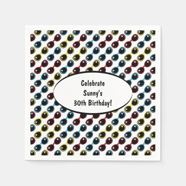 Guardanapo De Papel Óculos de sol retrorreflectores primários (Frente)