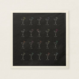 Guardanapo De Papel Óculos Legal de Neon Martini incríveis