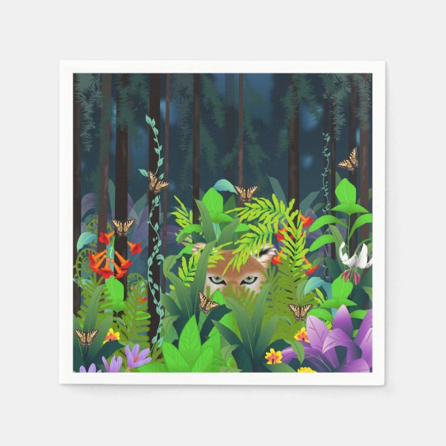 Guardanapo De Papel Oculto Na Folhagem (Frente)