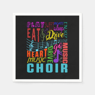 Guardanapo De Papel Oferta do Condutor de Música Chorus Chorus Music C