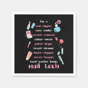 Guardanapo De Papel Oferta técnica do Nail Tech Beautician Fingernails