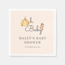 Oh Baby Aquarela Abóbora Outono Rústico Chá de Beb