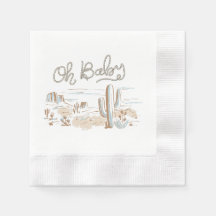 Oh Baby Cowboy Desert Napkin