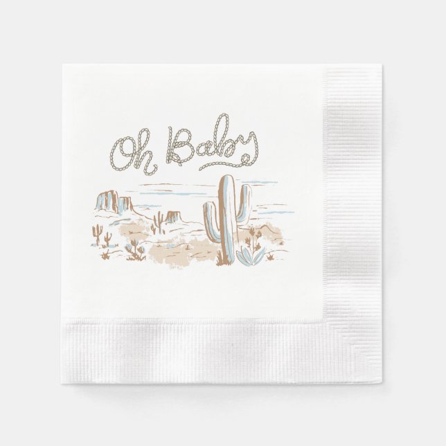 Guardanapo De Papel Oh Baby Cowboy Desert Napkin (Frente)