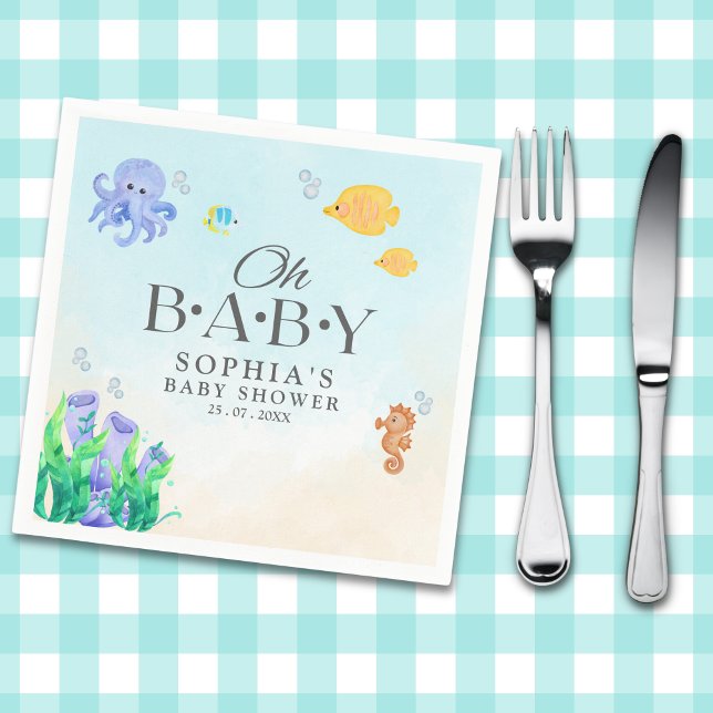 Guardanapo De Papel Oh Baby Under Sea Baby Shower (Criador carregado)