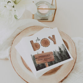 Guardanapo De Papel Oh Boy Pine Trees