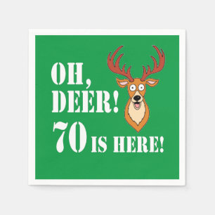 Guardanapo De Papel Oh Deer 70 Birthday Napkins