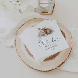 Guardanapo De Papel Oh Deer Winter Woodland Chá de fraldas