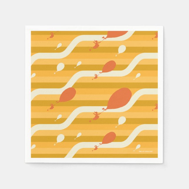 Guardanapo De Papel Oh, Os Lugares Que Você Vai! Padrão do Balão Retro (Frente)