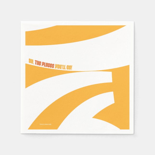 Guardanapo De Papel Oh, Os Lugares Que Você Vai! Rochas Laranja (Frente)