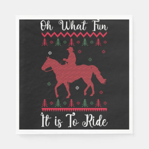 Guardanapo De Papel Oh Que Diversão É Andar a Cavalo Natal