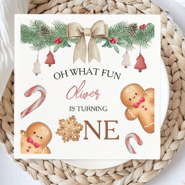 Guardanapo De Papel Oh What Fun Christmas Cookies 1st Birthday