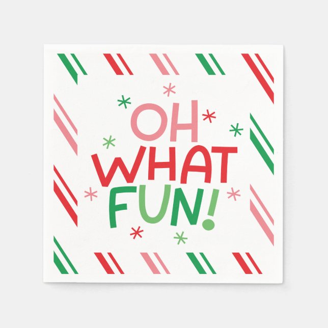Guardanapo De Papel Oh What Fun Christmas Paper Napkin (Frente)
