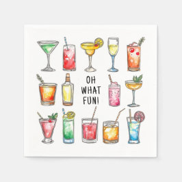 Guardanapo De Papel Oh What Fun Drink Doodles Christmas Cocktail