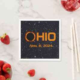 Guardanapo De Papel Ohio 2024 Eclipse Solar Total