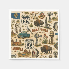Guardanapo De Papel Oklahoma Route 66 Encontro de Mesa