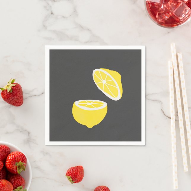 Guardanapo De Papel Olá Lemon, fruta amarela moderna (Insitu)