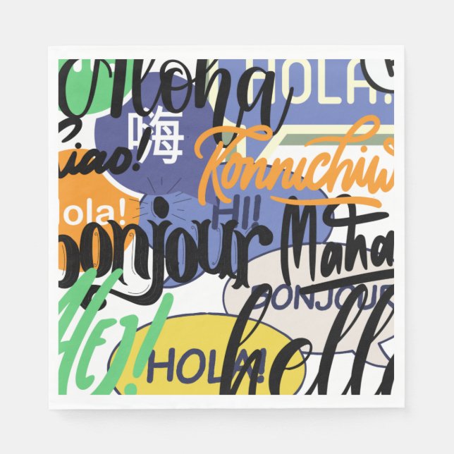 Guardanapo De Papel Olá Mundo (Frente)