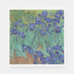 Guardanapo De Papel Óleo Floral Ícones Íris Azuis Famosos de Van Gogh