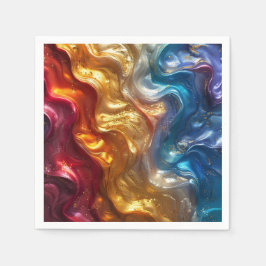 Guardanapo De Papel Óleo Metálico Papel Estilhado Nápoles