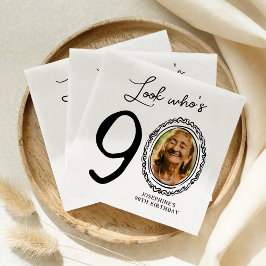 Guardanapo De Papel Olhe Quem Está Com 90 Anos Foto Aniversário de 90