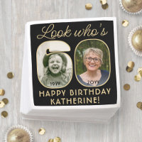 Olhe Quem Faz 60 Anos Preto e Dourado Feliz Aniver