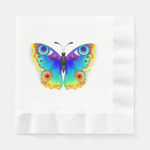 Guardanapo De Papel Olho Peacock da Borboleta Arco-Íris
