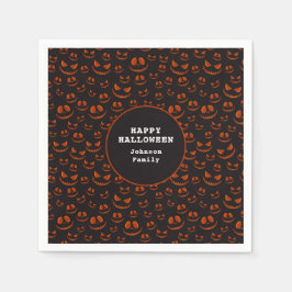 Guardanapo De Papel Olhos de Abóbora e Grãos na Festa Negra do Hallowe