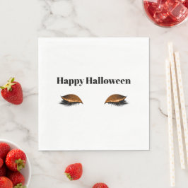 Guardanapo De Papel Olhos Glaciares Laranja Halloween
