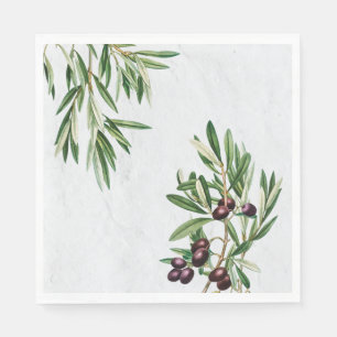 Guardanapo De Papel Olive Folha da Grécia Mediterrânica