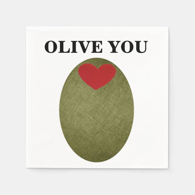 Guardanapo De Papel Olive You Disposable Napkins (Frente)