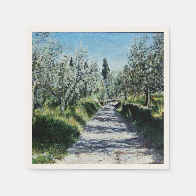 GUARDANAPO DE PAPEL OLIVEIRAS NA TÚSCULA (Frente)