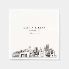 Guardanapo De Papel Omaha Wedding Minimalist Paper