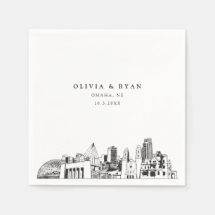 Guardanapo De Papel Omaha Wedding Minimalist Paper