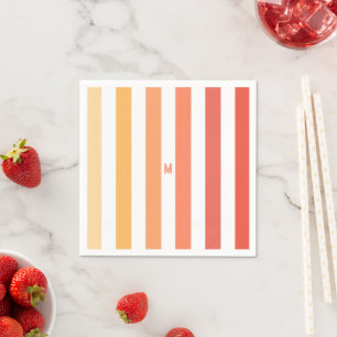 Guardanapo De Papel Ombre Beach Sunrise e Monograma Personalizado