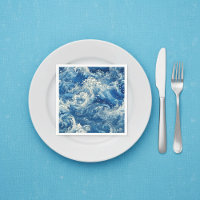 Ondas azuis em queda de Napkins