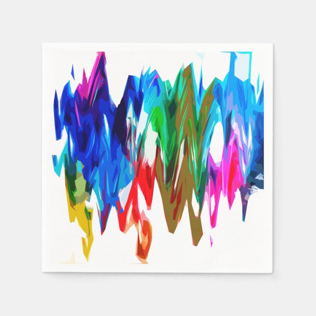 Guardanapo De Papel Ondas coloridas (Frente)