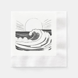 Guardanapo De Papel Ondas do Oceano