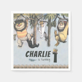 Guardanapo De Papel Onde as coisas selvagens são primeiros aniversario