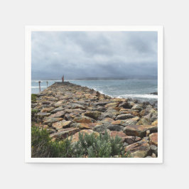 Guardanapo De Papel Onde as rochas se encontram no mar - Ponto de Basç