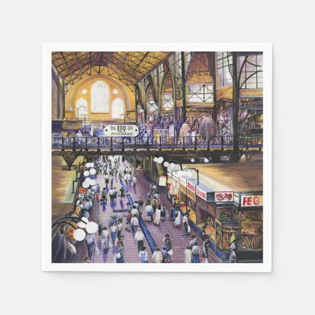 Guardanapo De Papel Onde está o Armário de Água das Mulheres? Budapest (Frente)