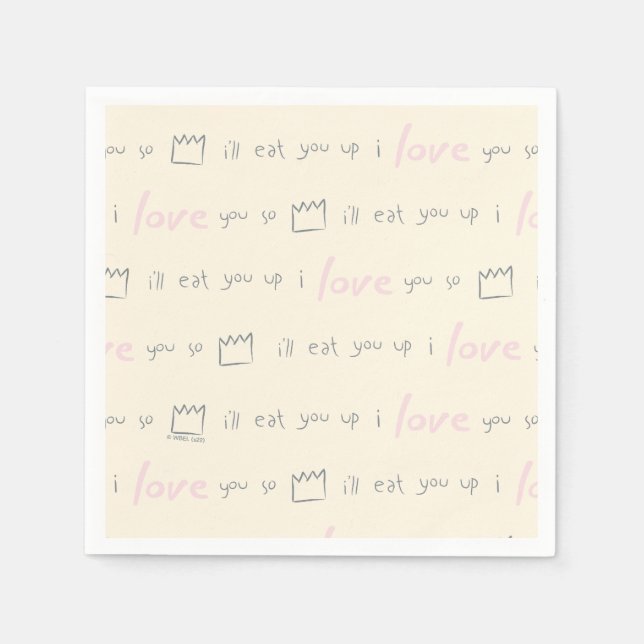 Guardanapo De Papel Onde o padrão de citação de coisas selvagens (Frente)