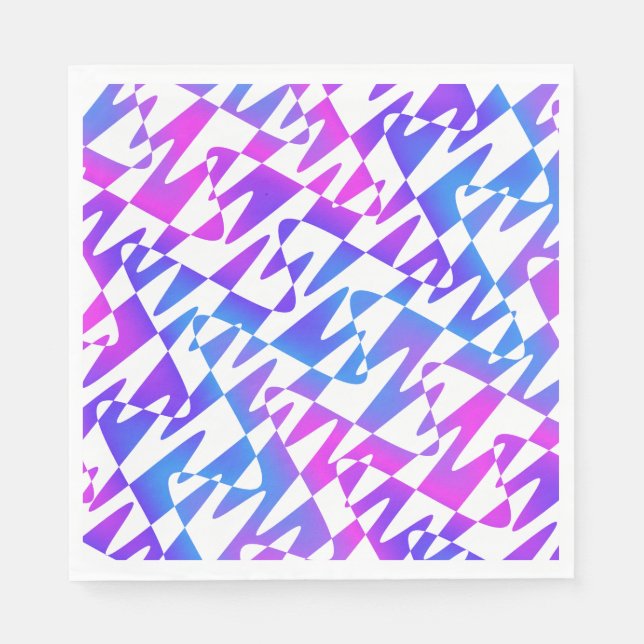 Guardanapo De Papel ondulação retrowave - creme gradiente em branco: (Frente)