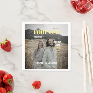 Guardanapo De Papel one day away dinner couple magazine photo yellow w