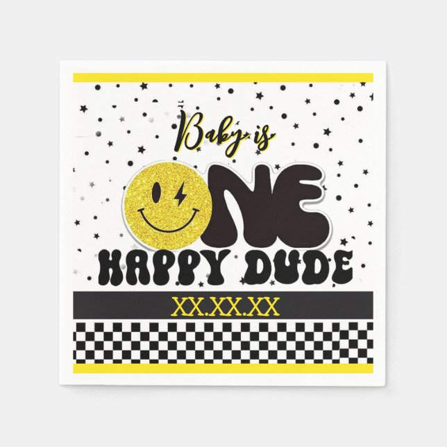 Guardanapo De Papel One Happy Dude (Frente)