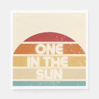 Guardanapo De Papel One in the Sun Retro Beach Party Napkins