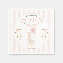 One Silly Goose Girl 1st Birthday Pink